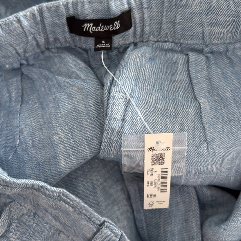 Madewell Light Blue Linen Blend Drawstring Shorts - Picture 5 of 11